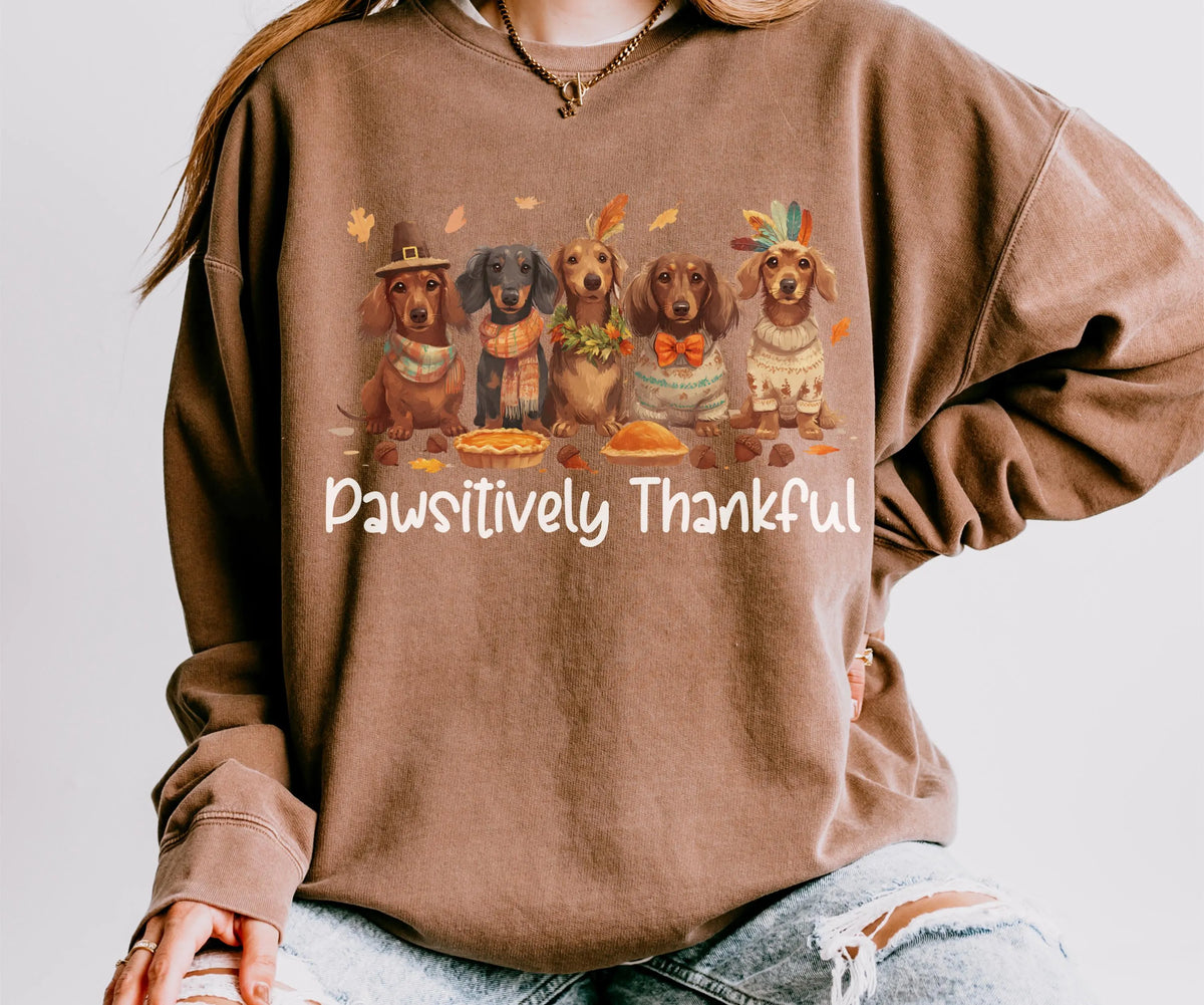 Dachshund Thanksgiving Crewneck Sweatshirt
