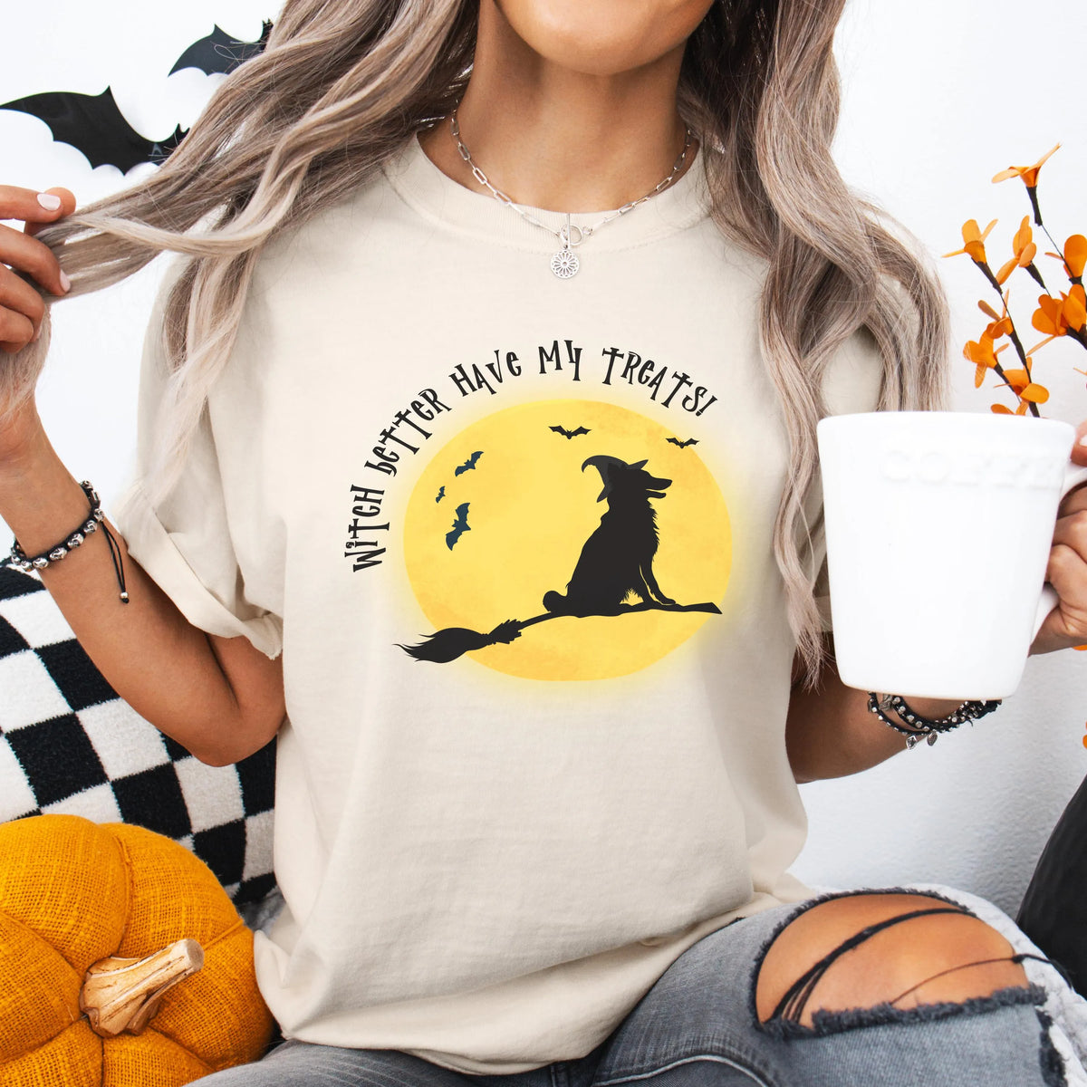 Border Collie Witch Halloween Shirt