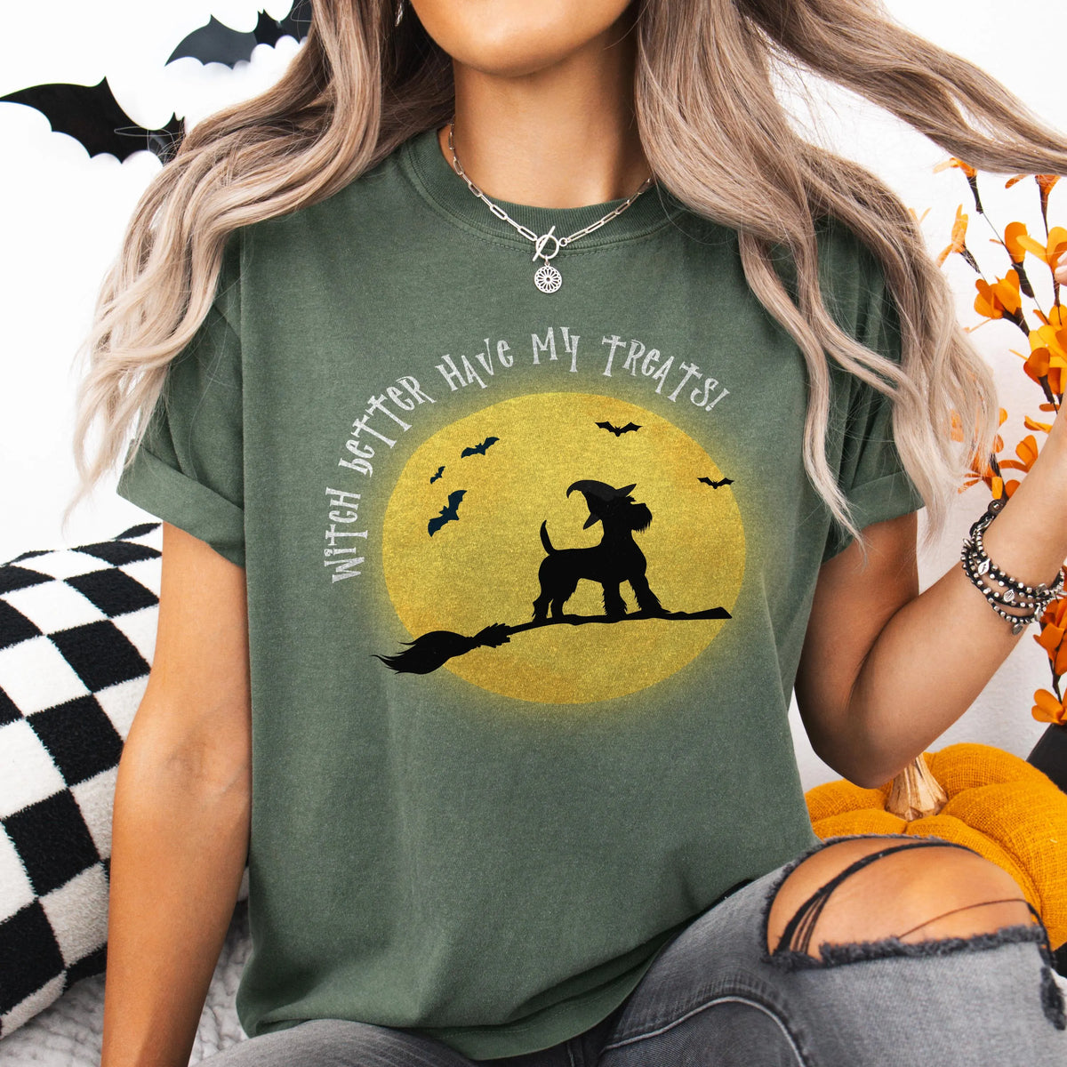 Scottish Terrier Witch Halloween Shirt