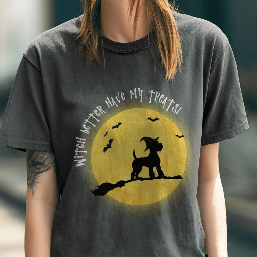 Scottish Terrier Witch Halloween Shirt