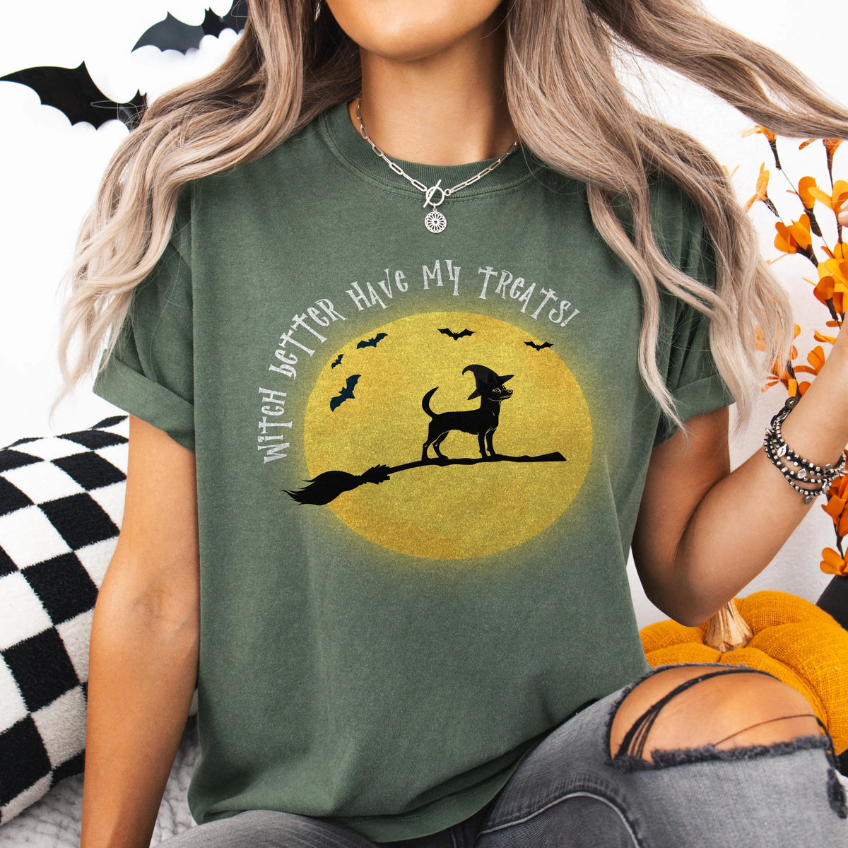 Chihuahua Witch Halloween Shirt