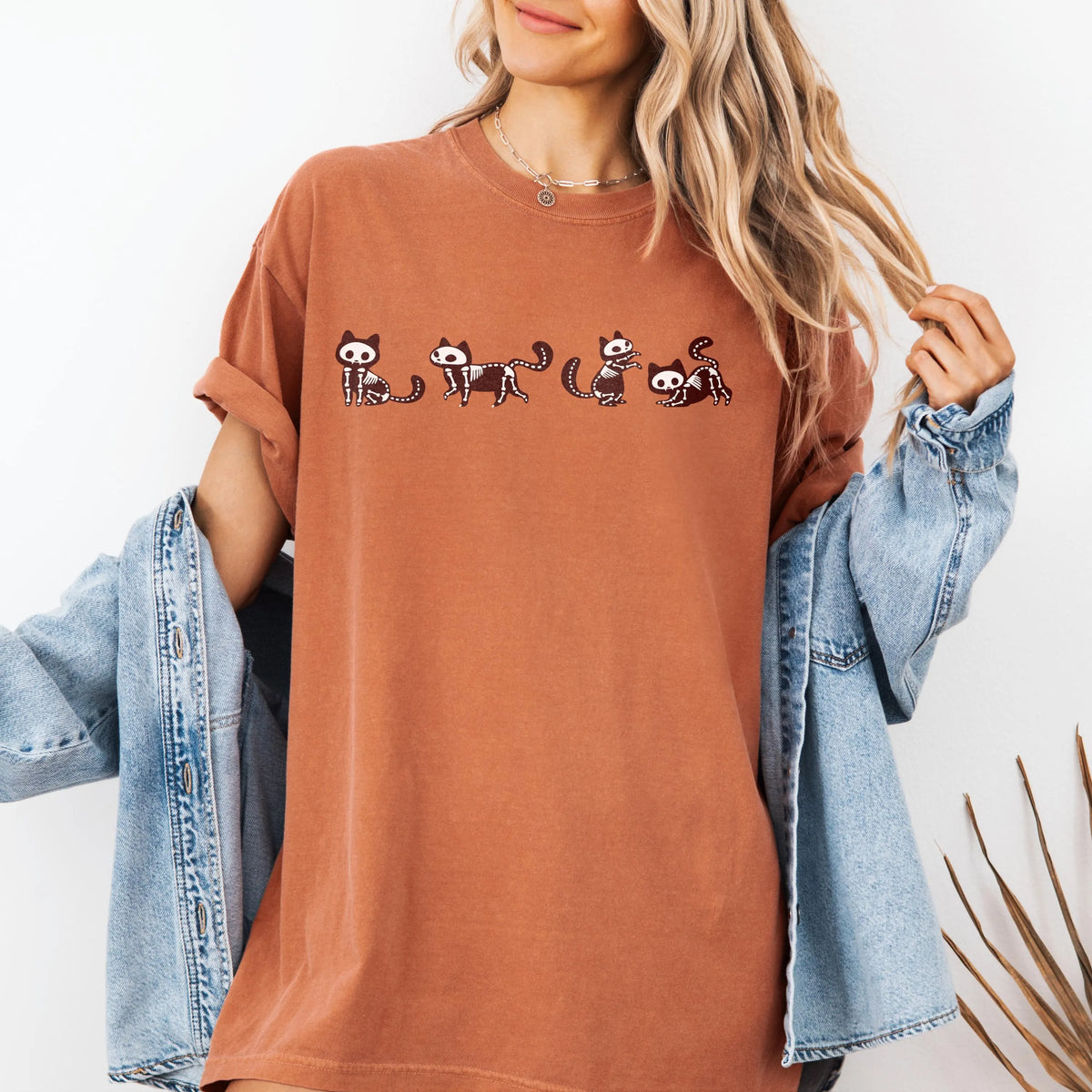 Gothic Skeleton Cat Shirt