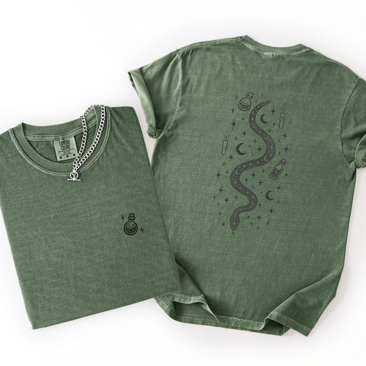 Celestial Snake Back Print Shirt