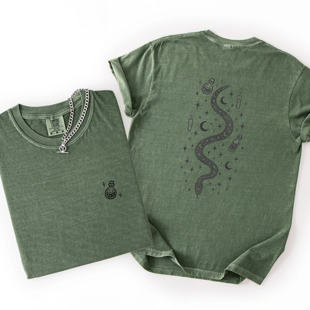 Celestial Snake Back Print Shirt
