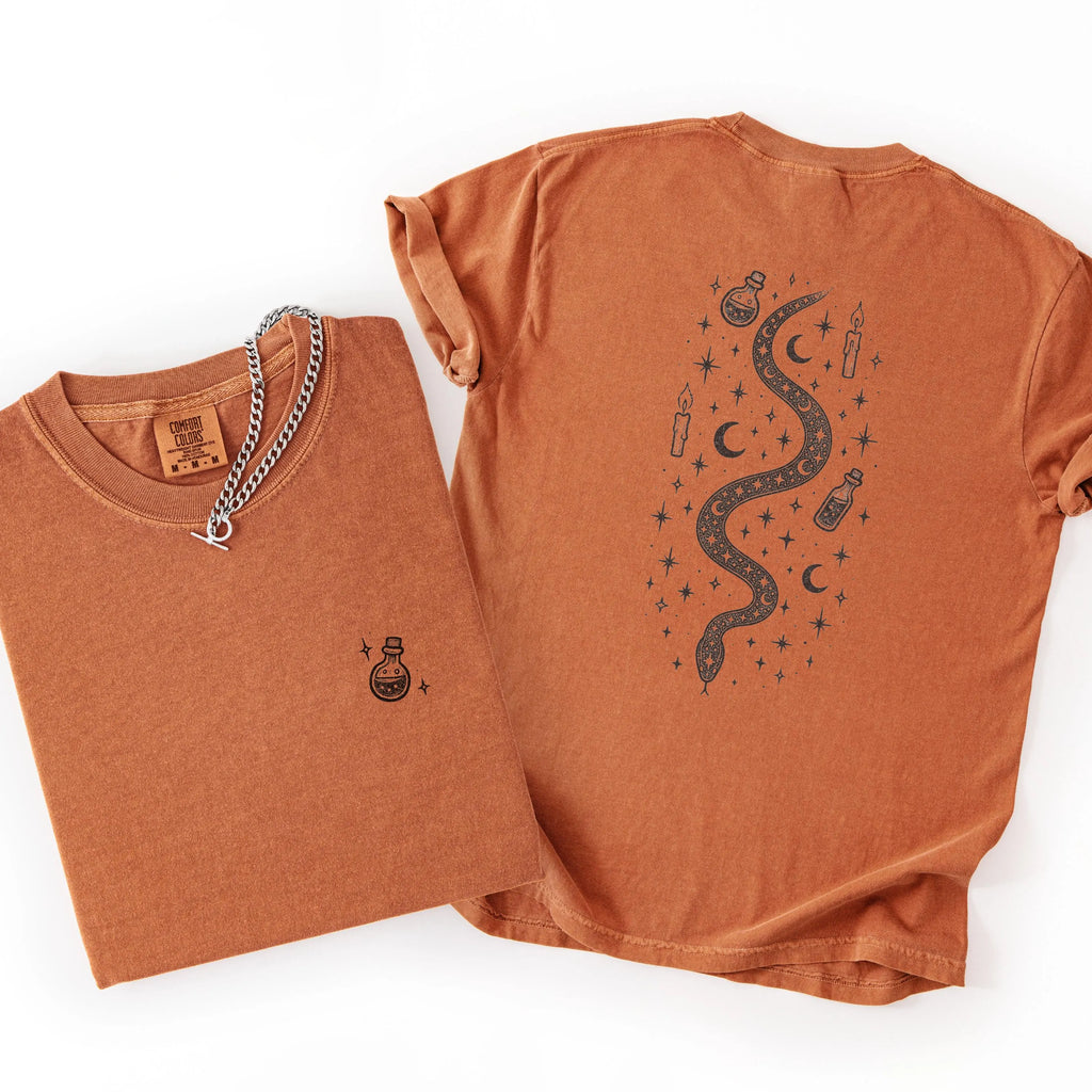 Celestial Snake Back Print Shirt