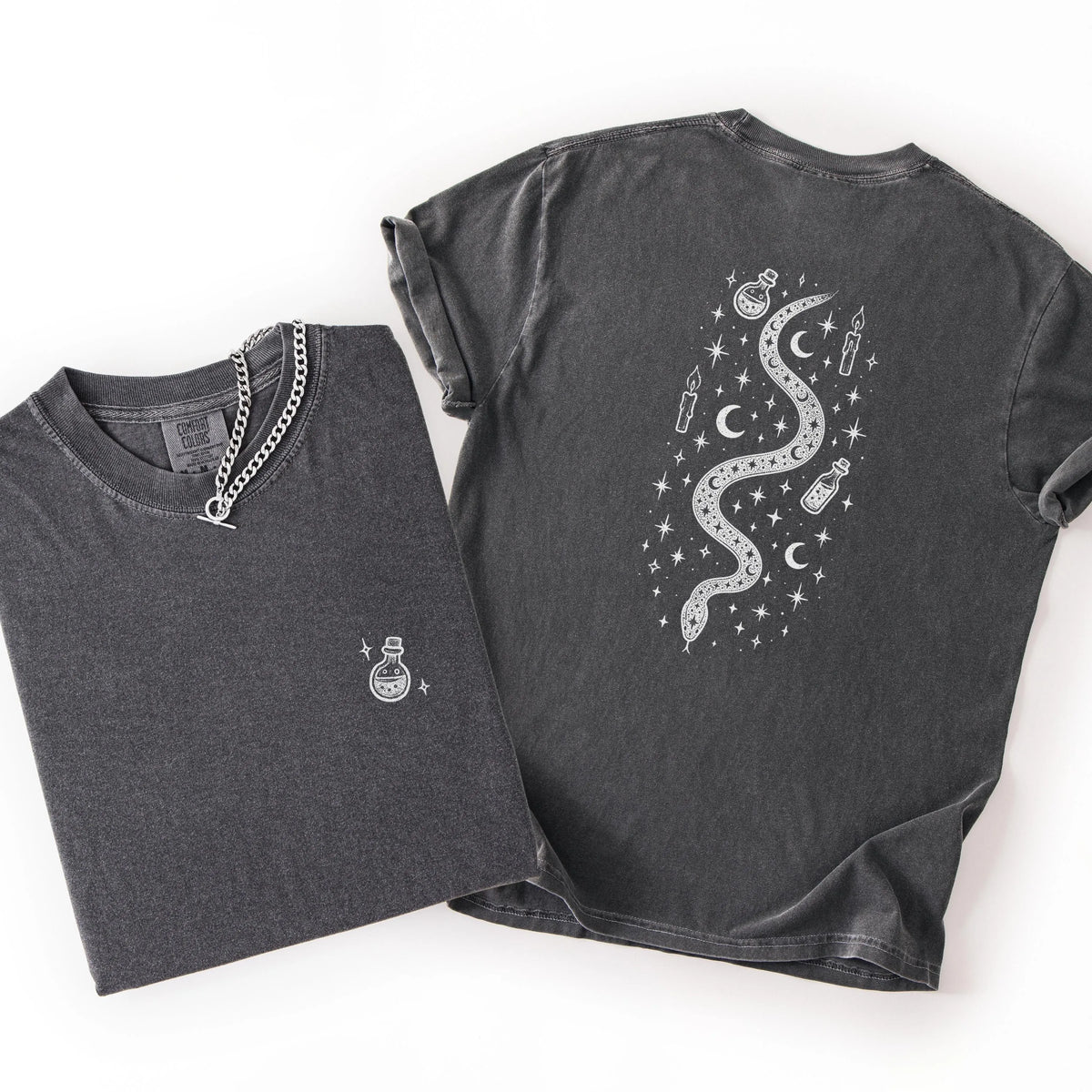 Celestial Snake Back Print Shirt
