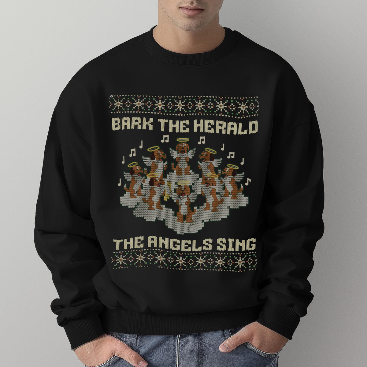 "Bark the Herald Angels" Christmas Sweatshirt