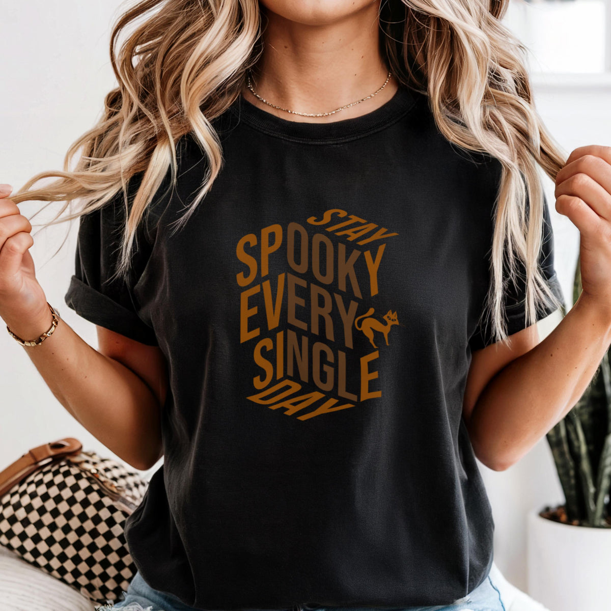 Stay Spooky Black Cat Shirt