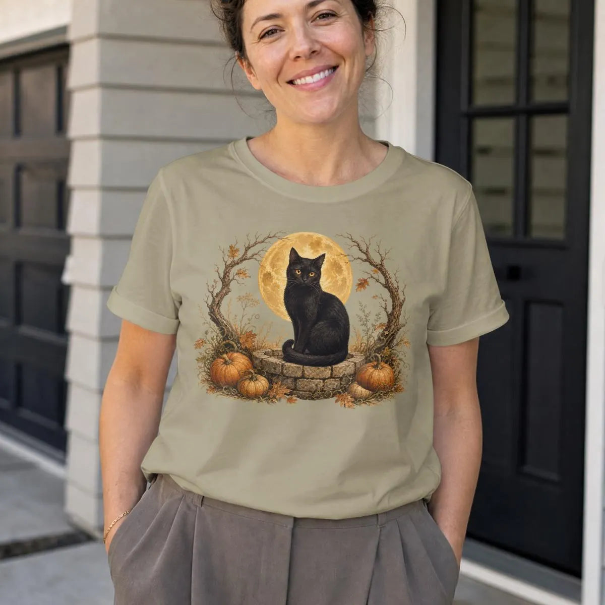 Witchy Black Cat Halloween Shirt
