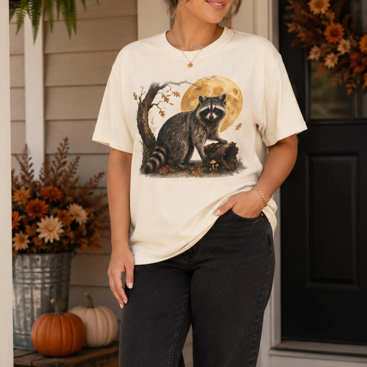 Cottagecore Raccoon Shirt