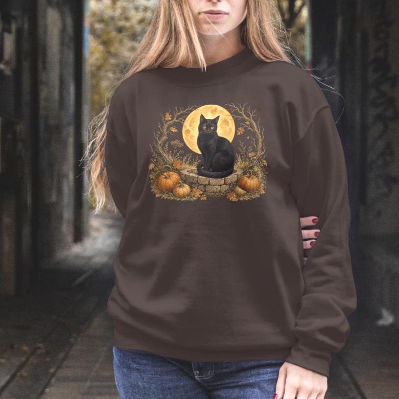 Witchy Black Cat Sweatshirt