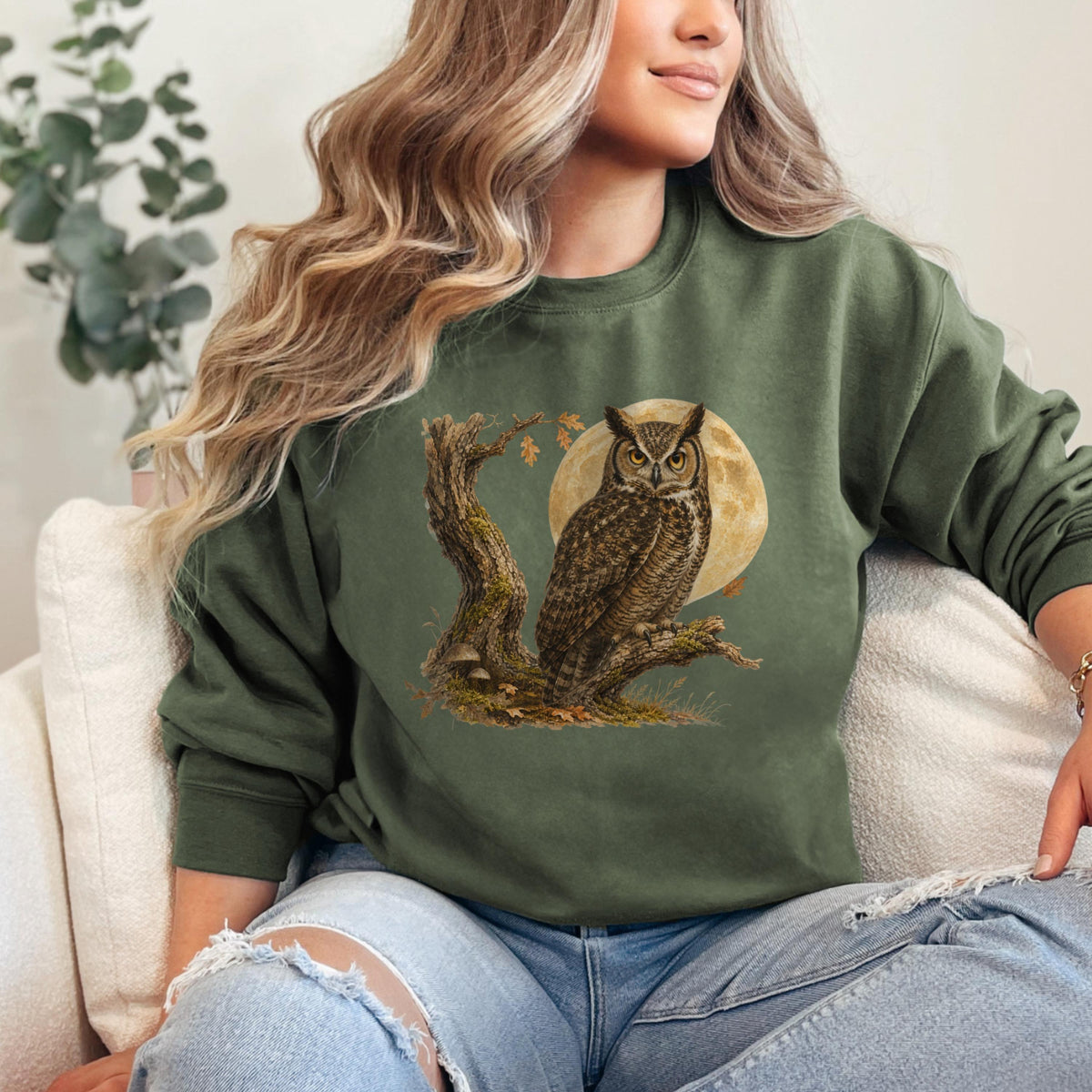 Owl Moon Cottagecore Sweatshirt