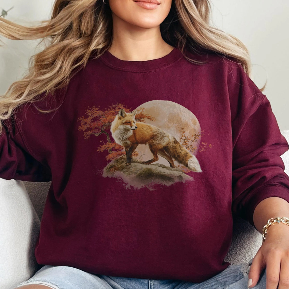 Autumn Woodland Fox Crewneck