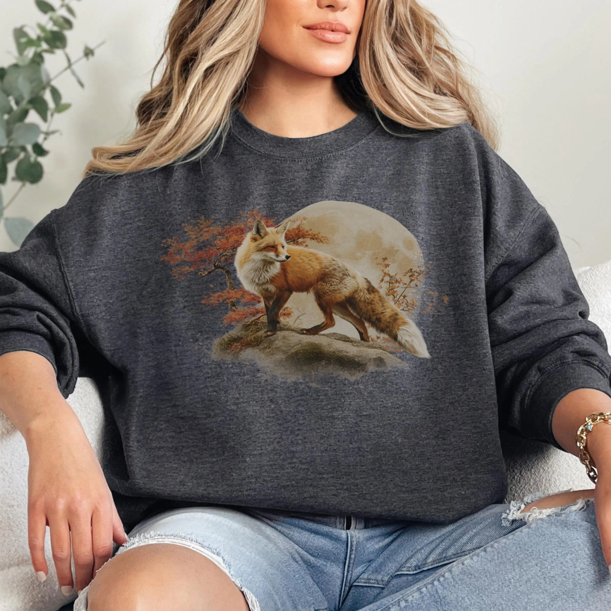 Autumn Woodland Fox Crewneck