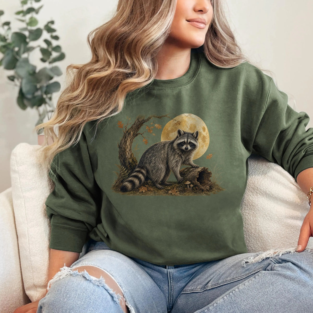 Cottagecore Raccoon Sweatshirt