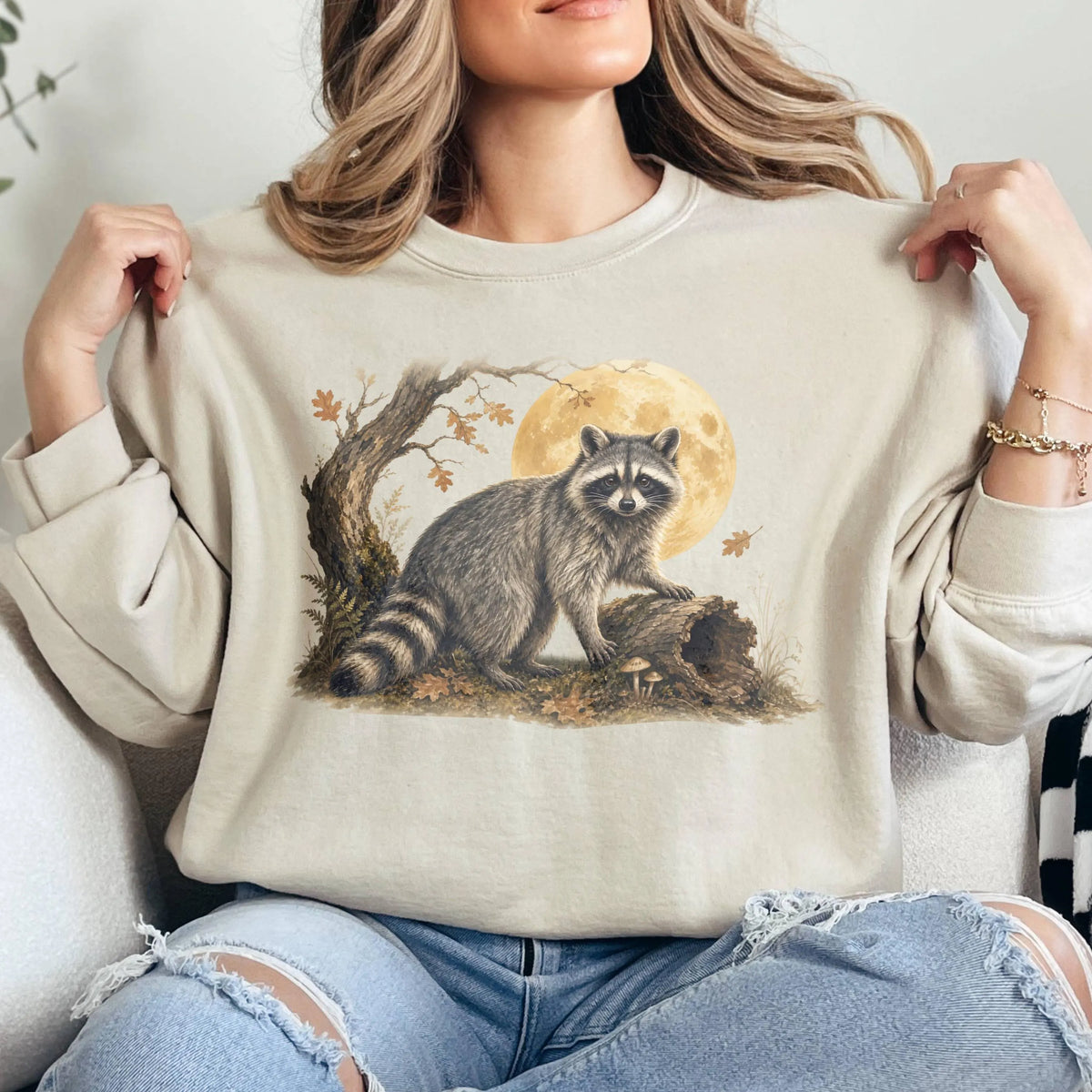 Cottagecore Raccoon Sweatshirt
