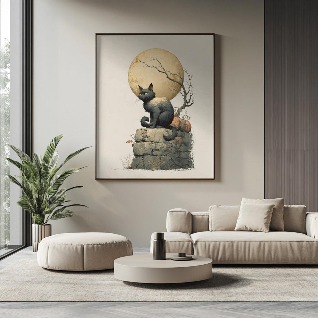 Vintage Black Cat Poster