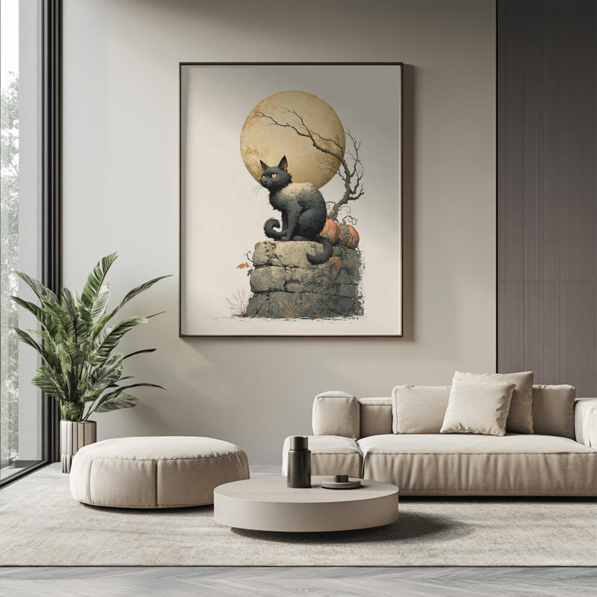 Vintage Black Cat Poster