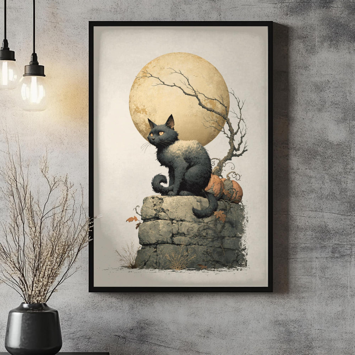 Vintage Black Cat Poster