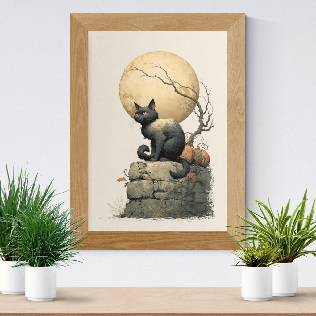 Vintage Black Cat Poster