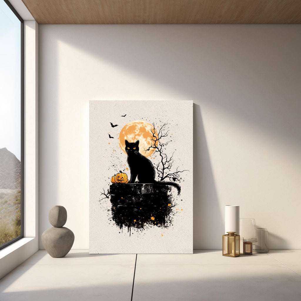 Black Cat Halloween Poster