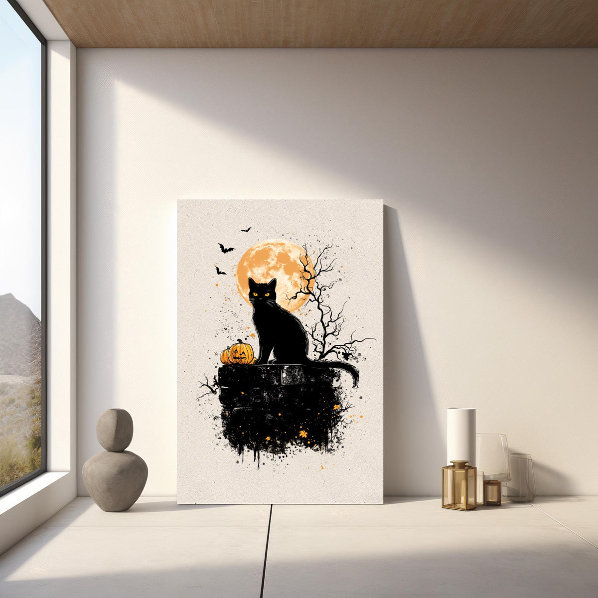 Black Cat Halloween Poster