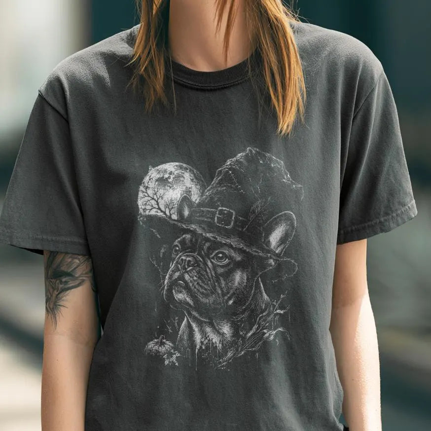 French Bulldog Witch Hat Halloween Shirt