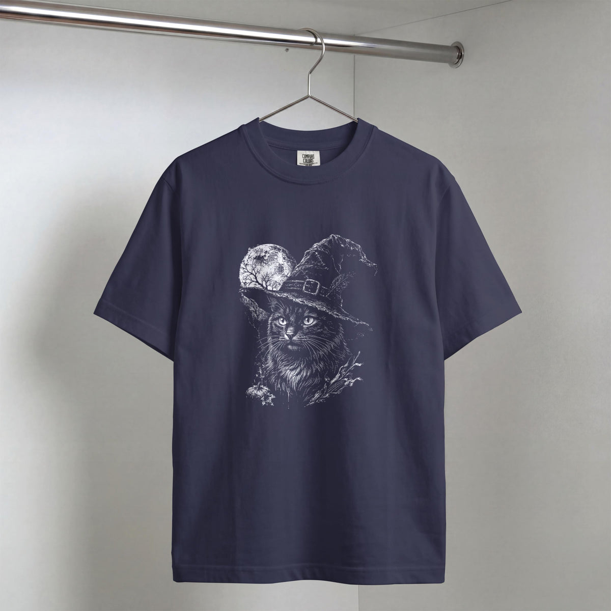 Black Cat Witch Hat Halloween Shirt