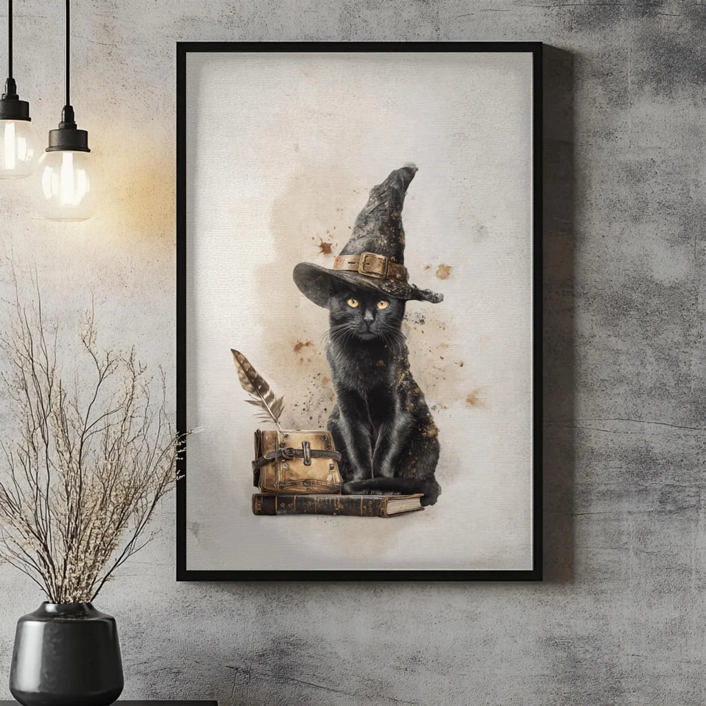 Black Cat Witch Poster