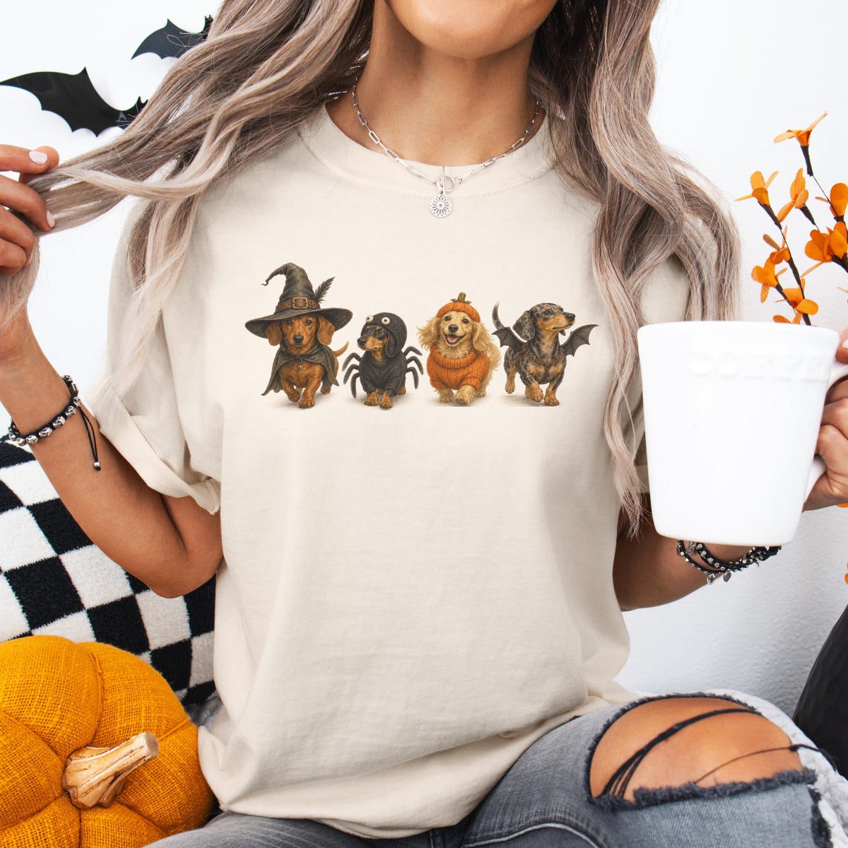Dachshund Halloween Shirt, Comfort Colors