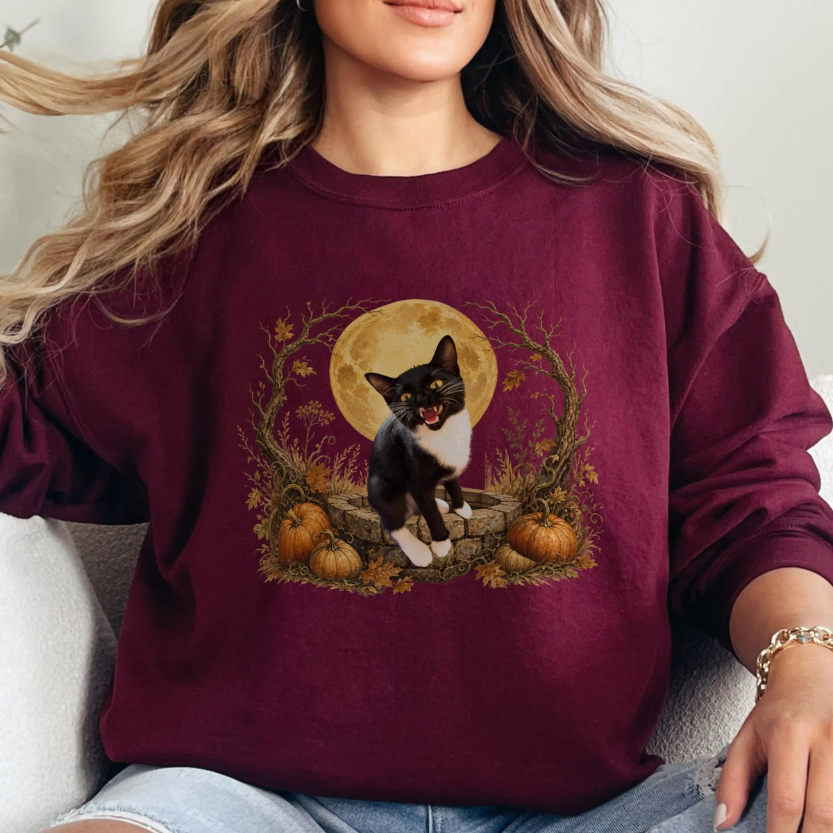 Custom Cat Halloween Sweatshirt