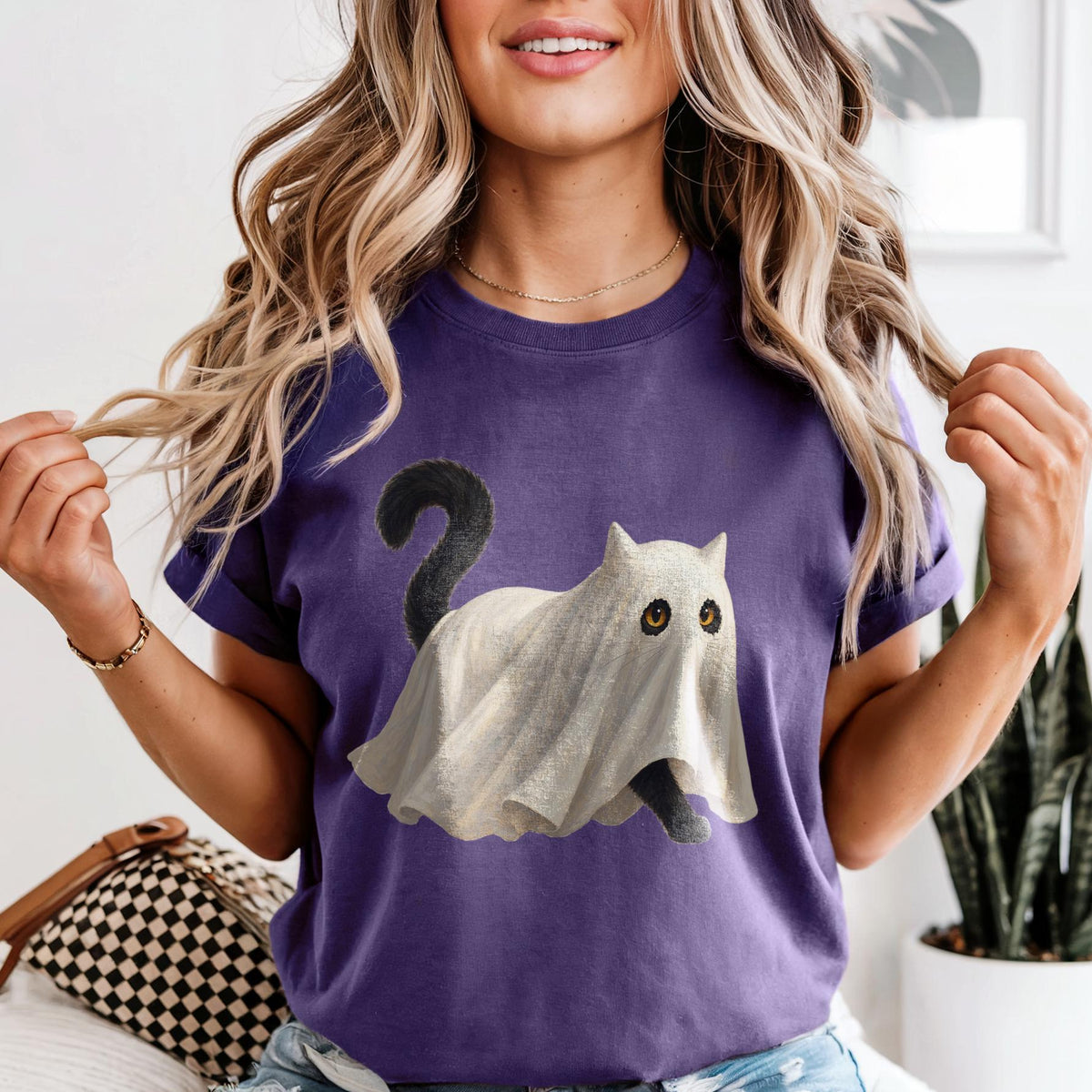 Ghost Cat Halloween Shirt