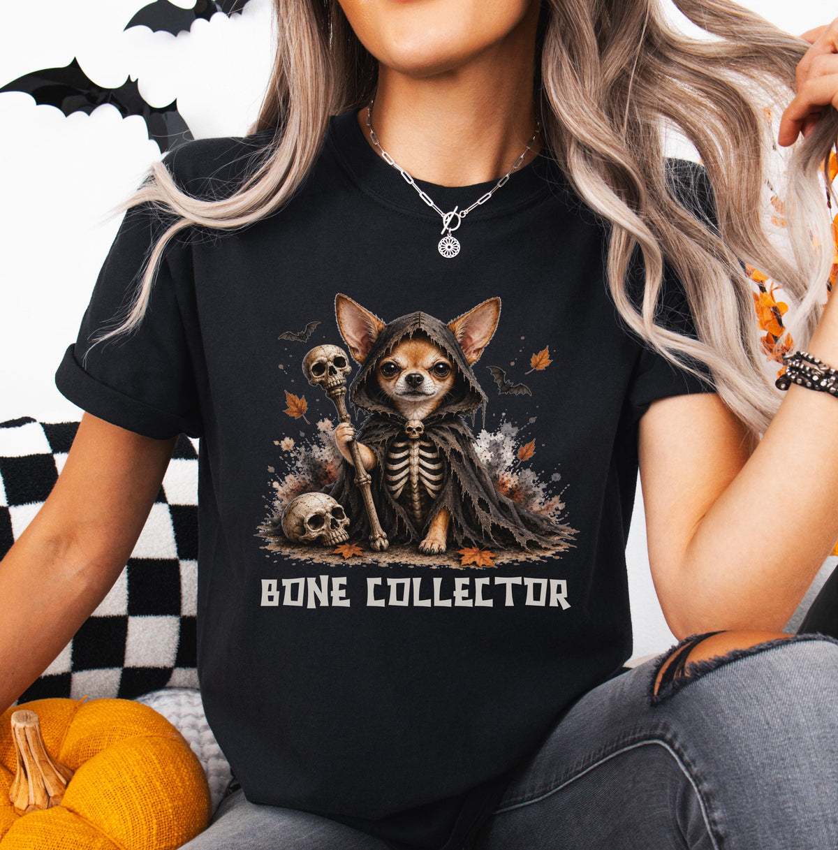 Skeleton Chihuahua Halloween Shirt