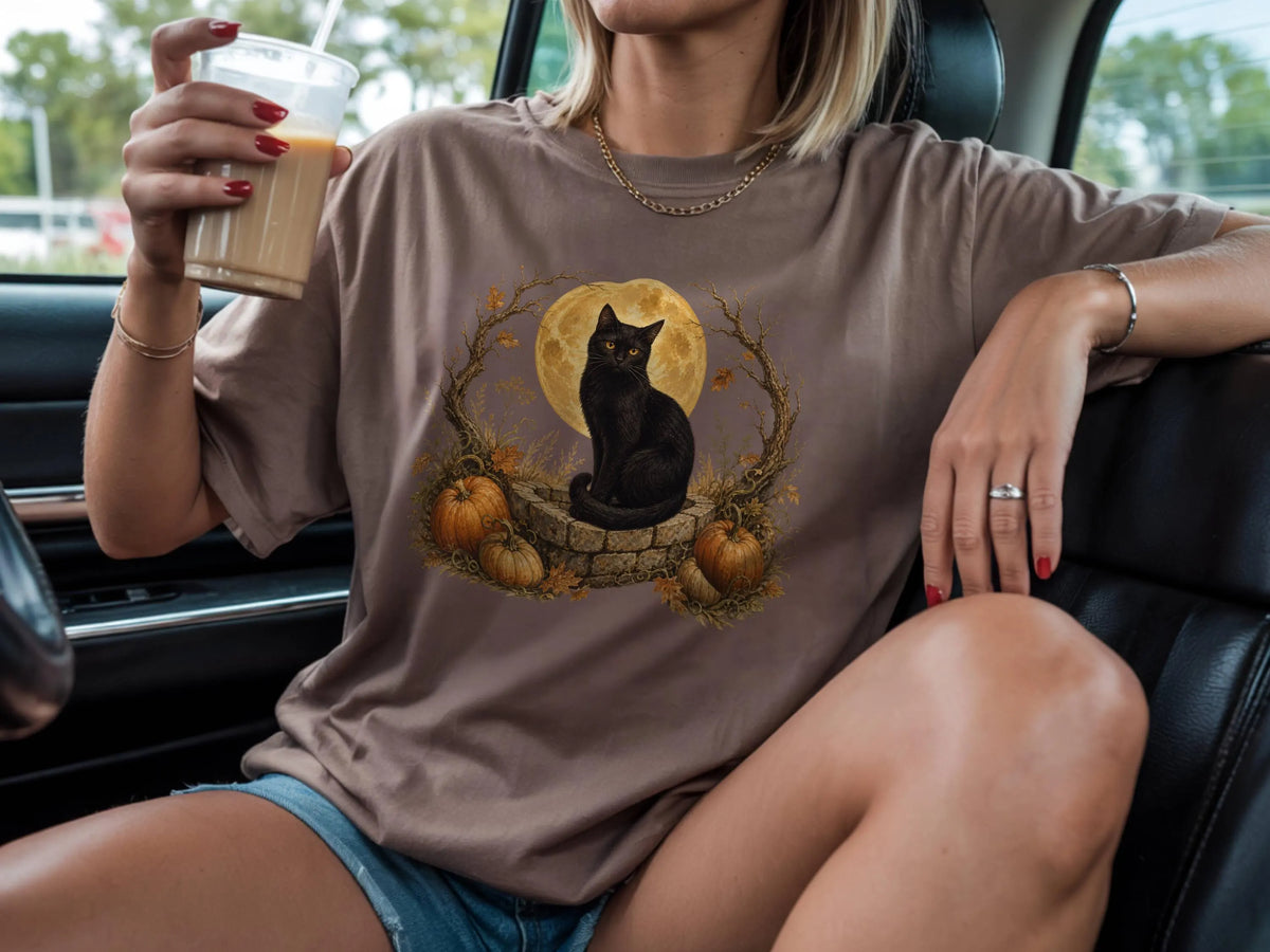 Witchy Black Cat Halloween Shirt
