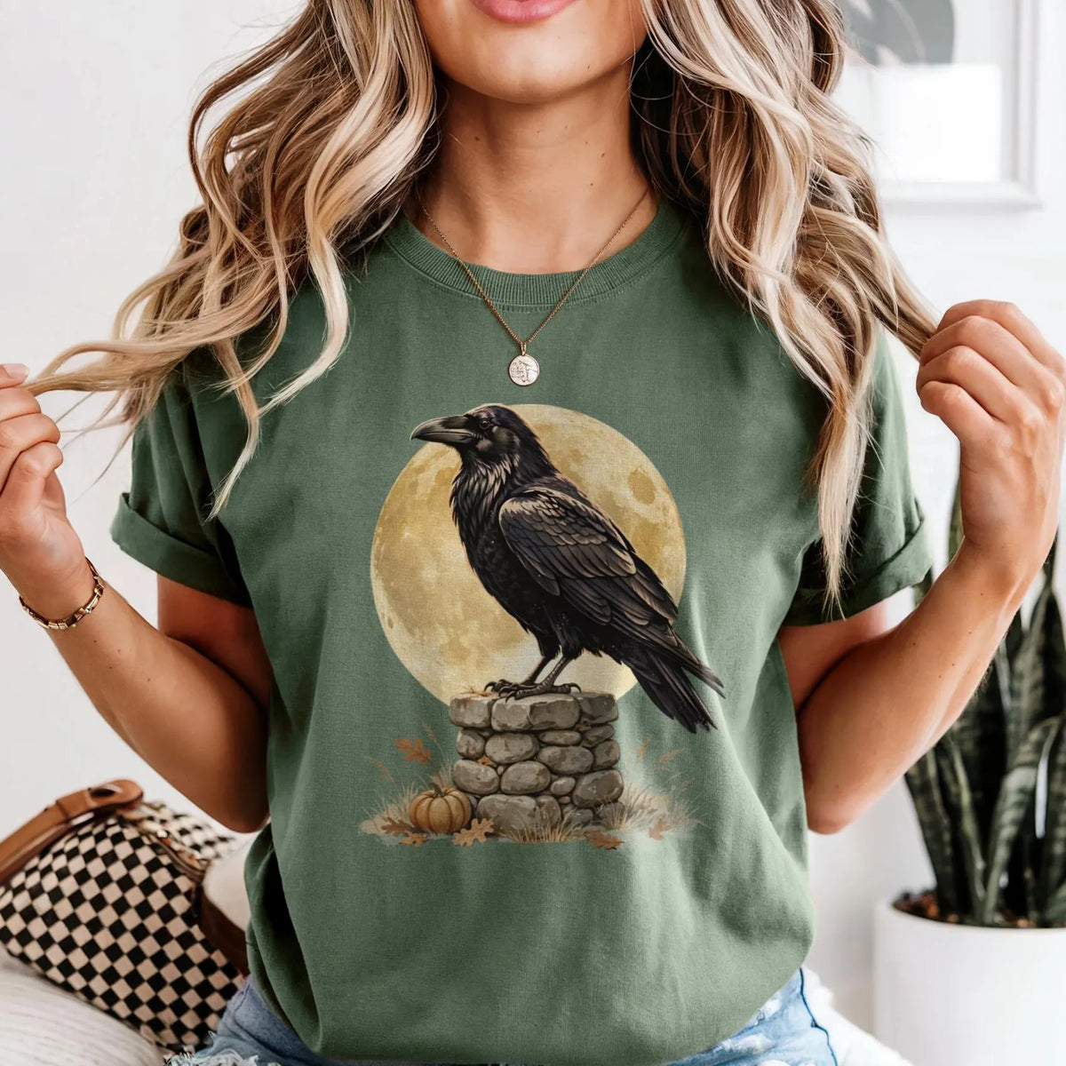 Gothic Raven Halloween Shirt