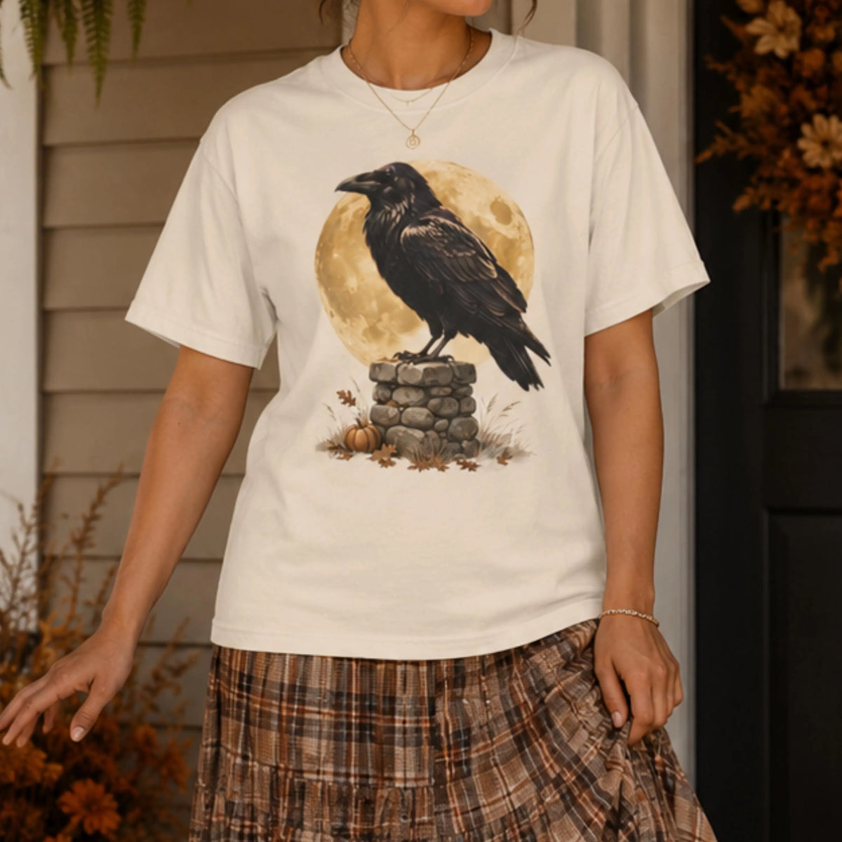 Gothic Raven Halloween Shirt