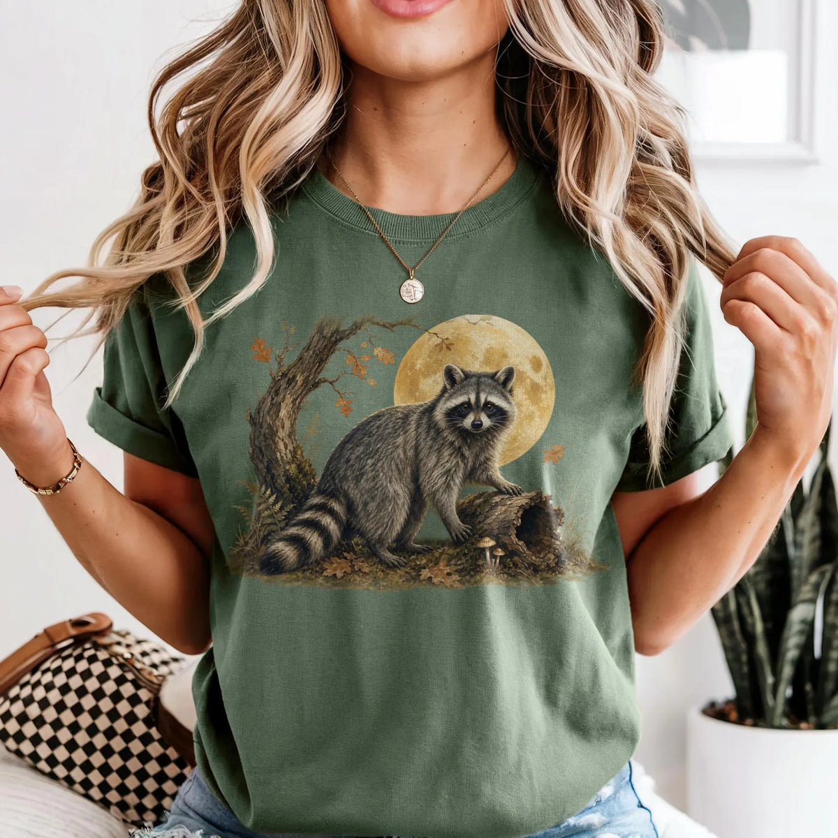Cottagecore Raccoon Shirt