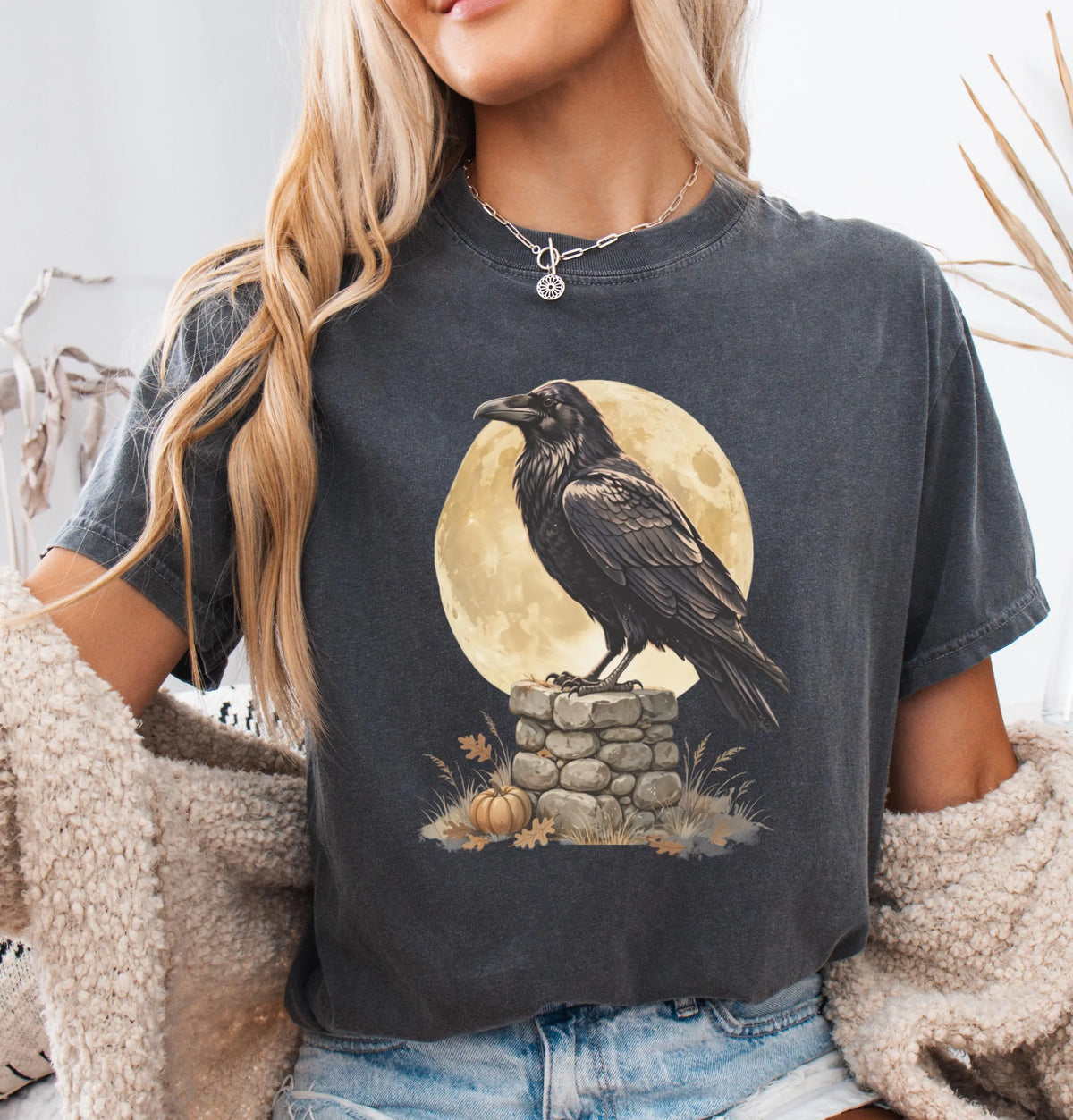 Gothic Raven Halloween Shirt