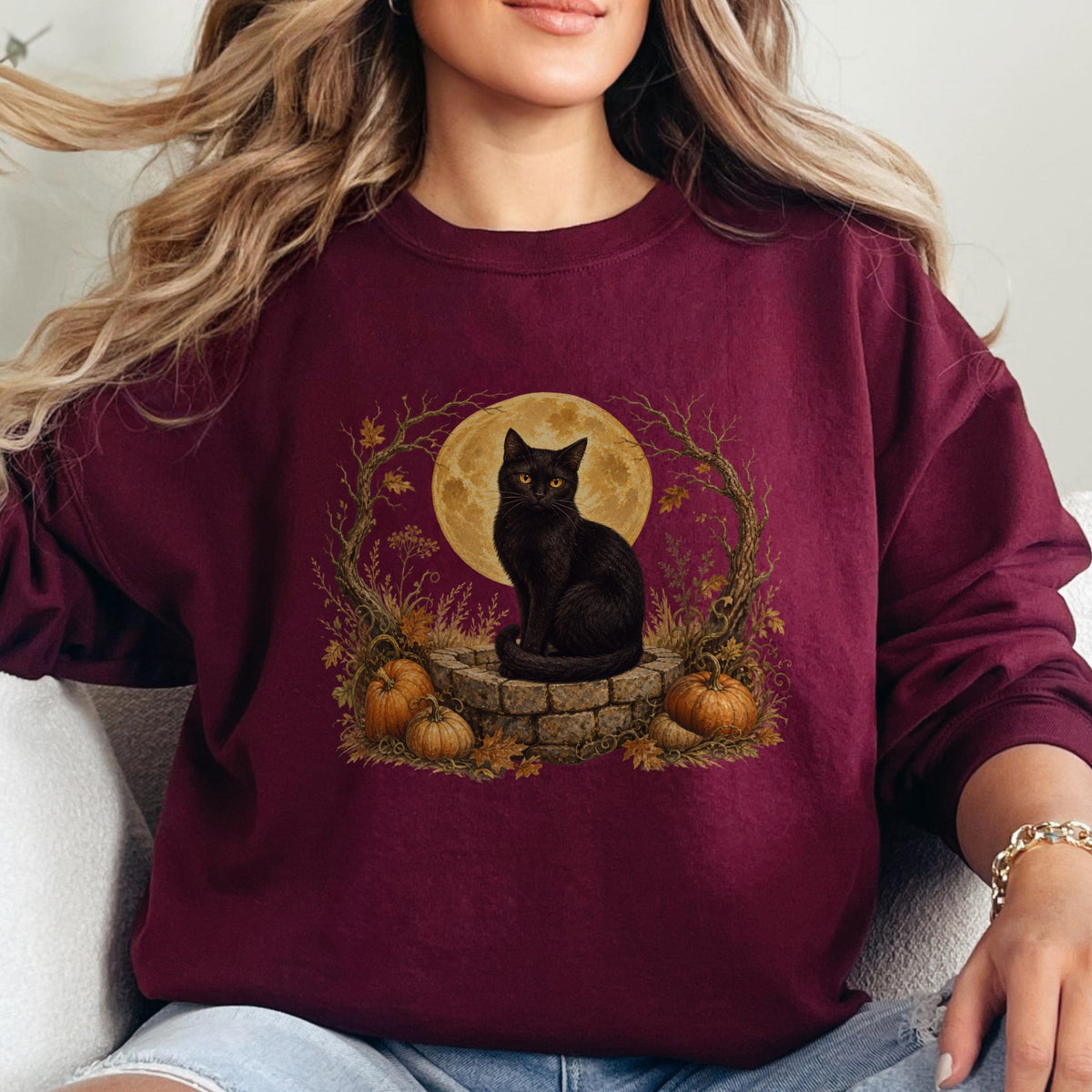 Witchy Black Cat Sweatshirt