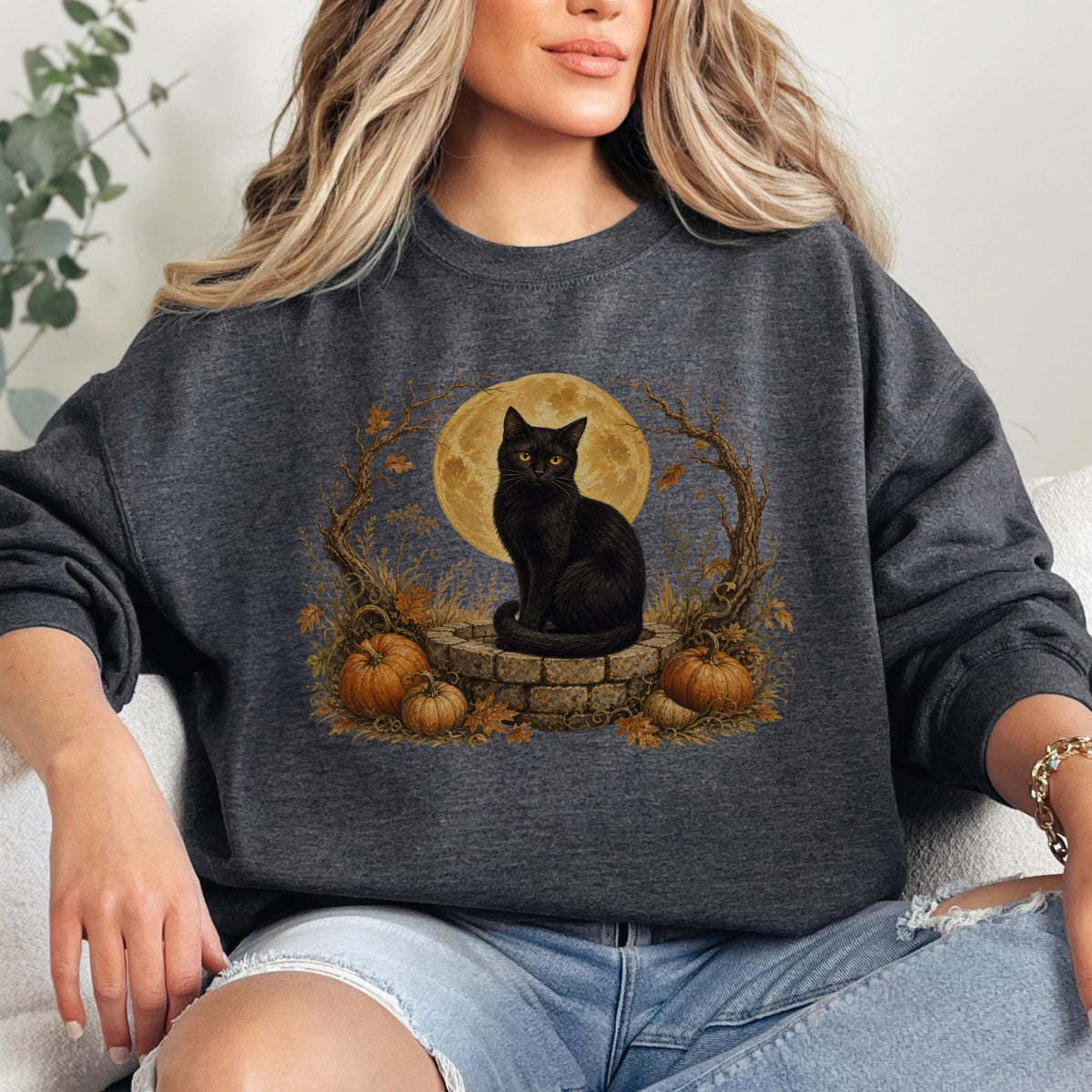 Witchy Black Cat Sweatshirt