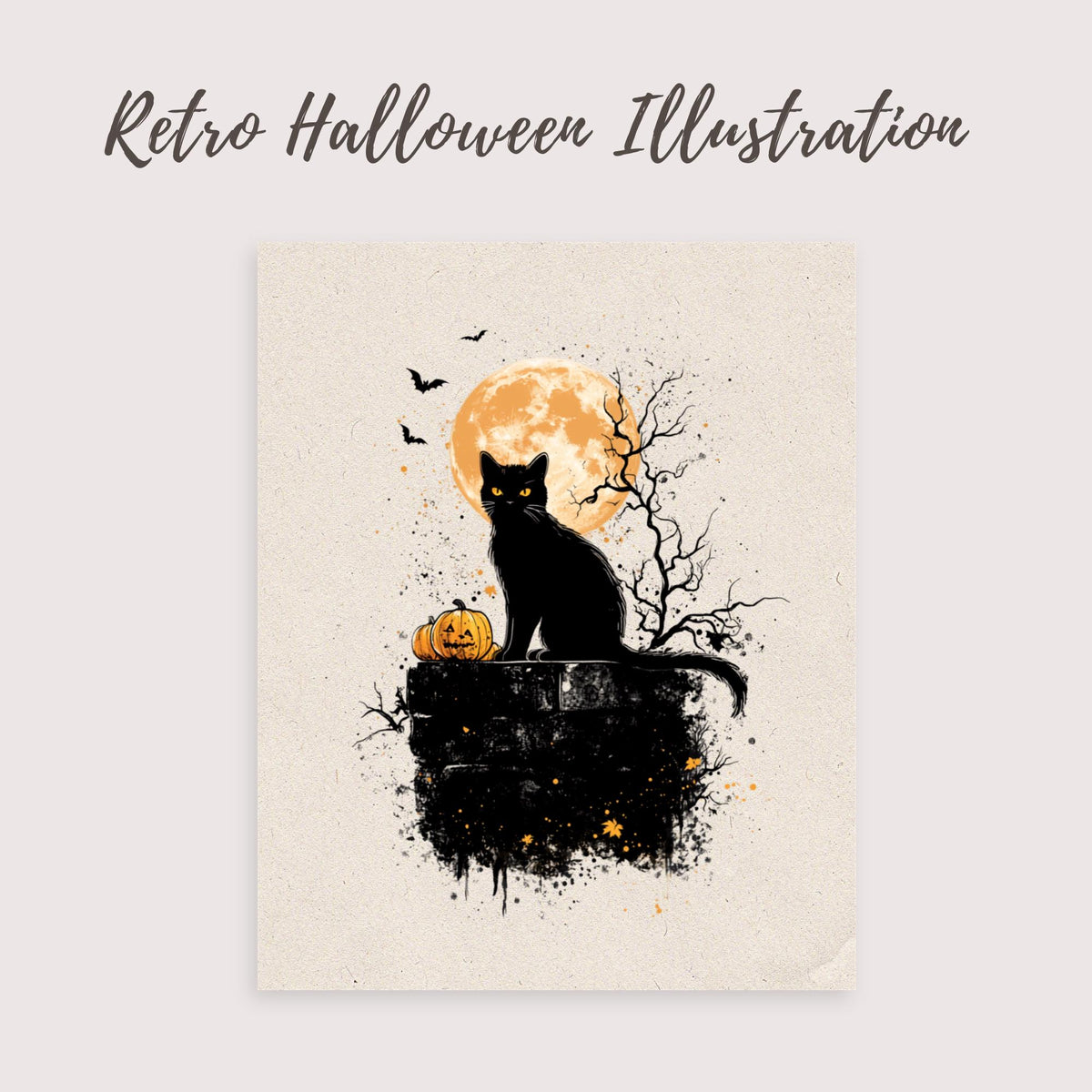 Black Cat Halloween Poster