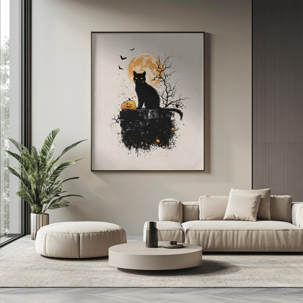 Black Cat Halloween Poster