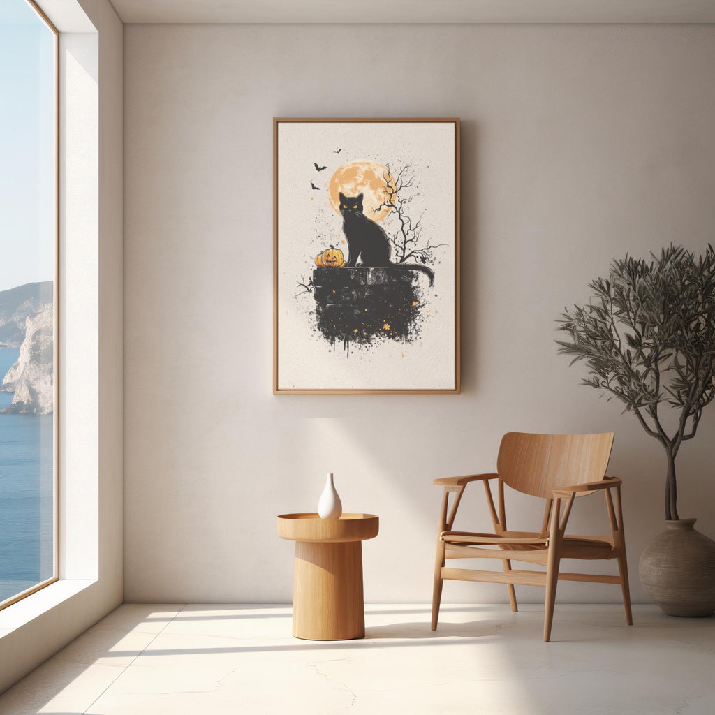 Black Cat Halloween Poster