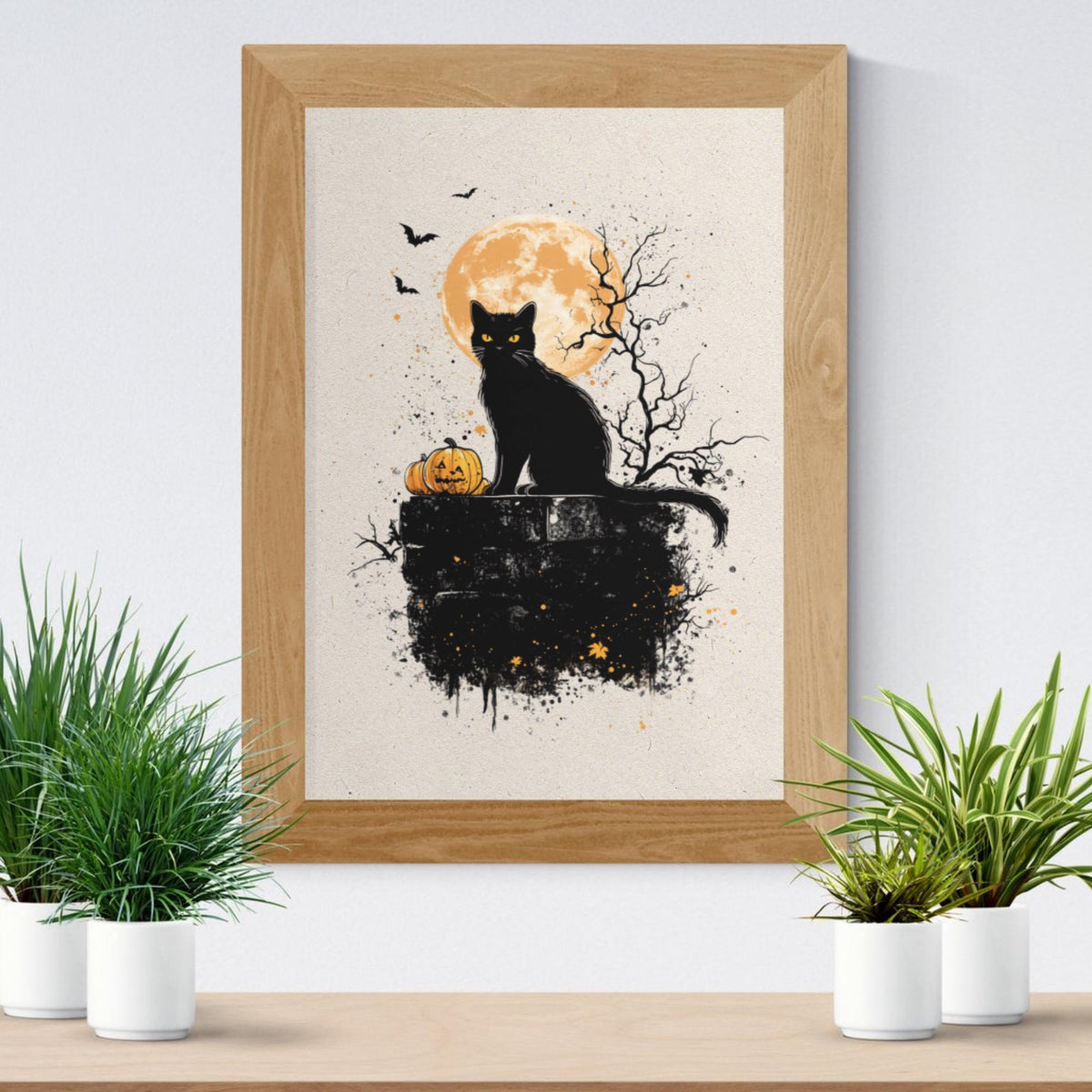 Black Cat Halloween Poster