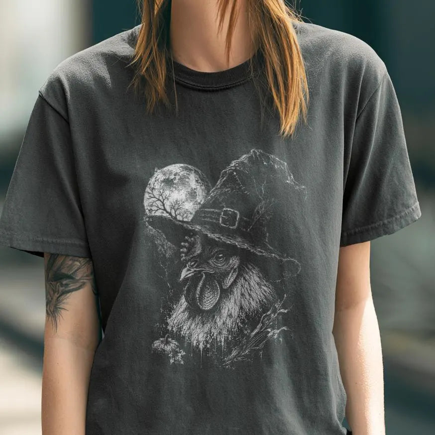 Witch Hat Chicken Halloween Shirt