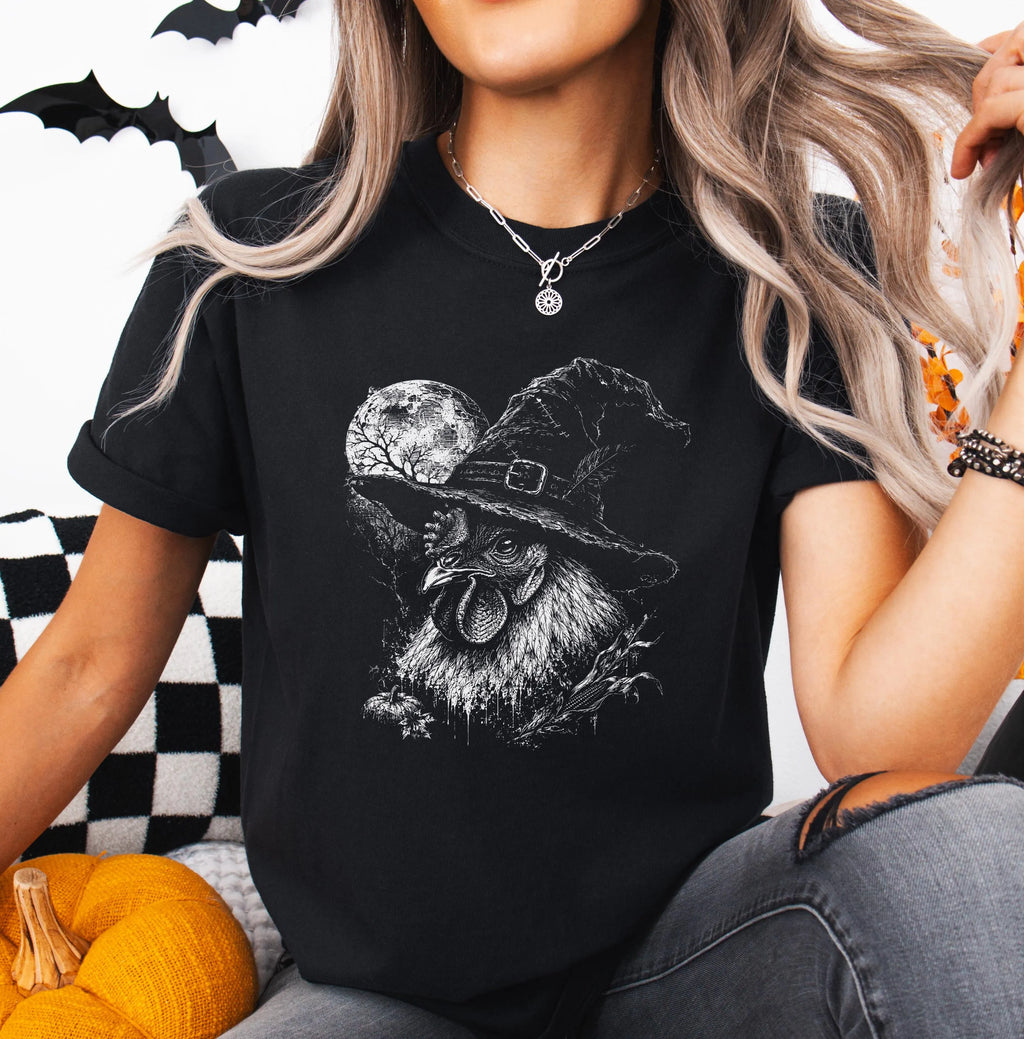 Witch Hat Chicken Halloween Shirt
