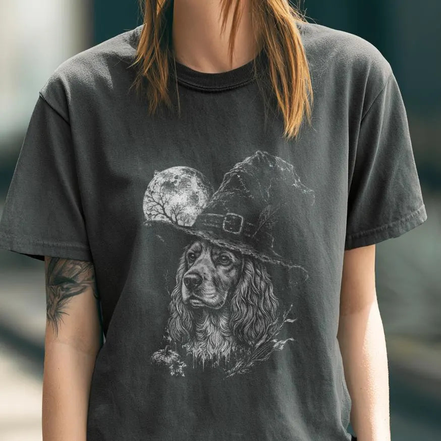 Cocker Spaniel Witch Hat Shirt