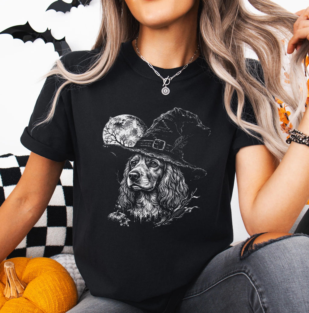 Cocker Spaniel Witch Hat Shirt