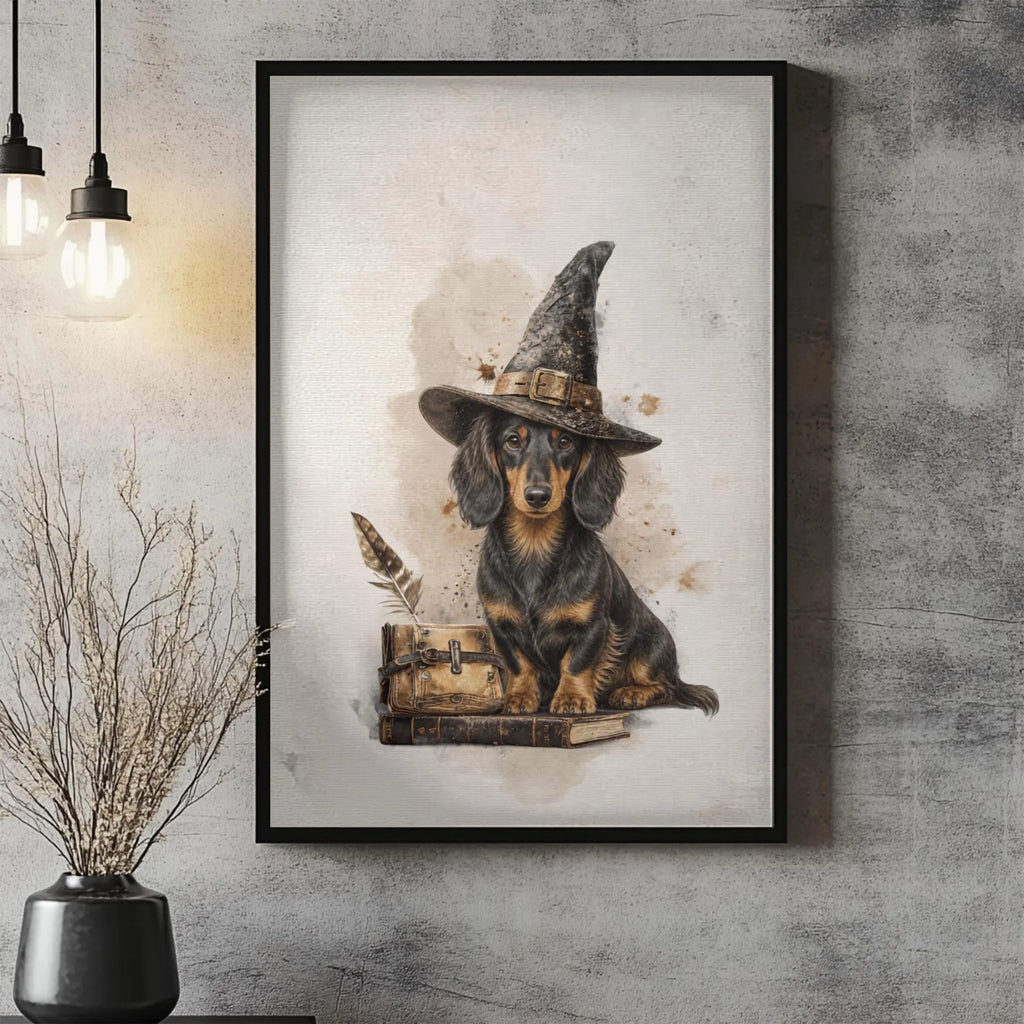 Dachshund Witch Poster