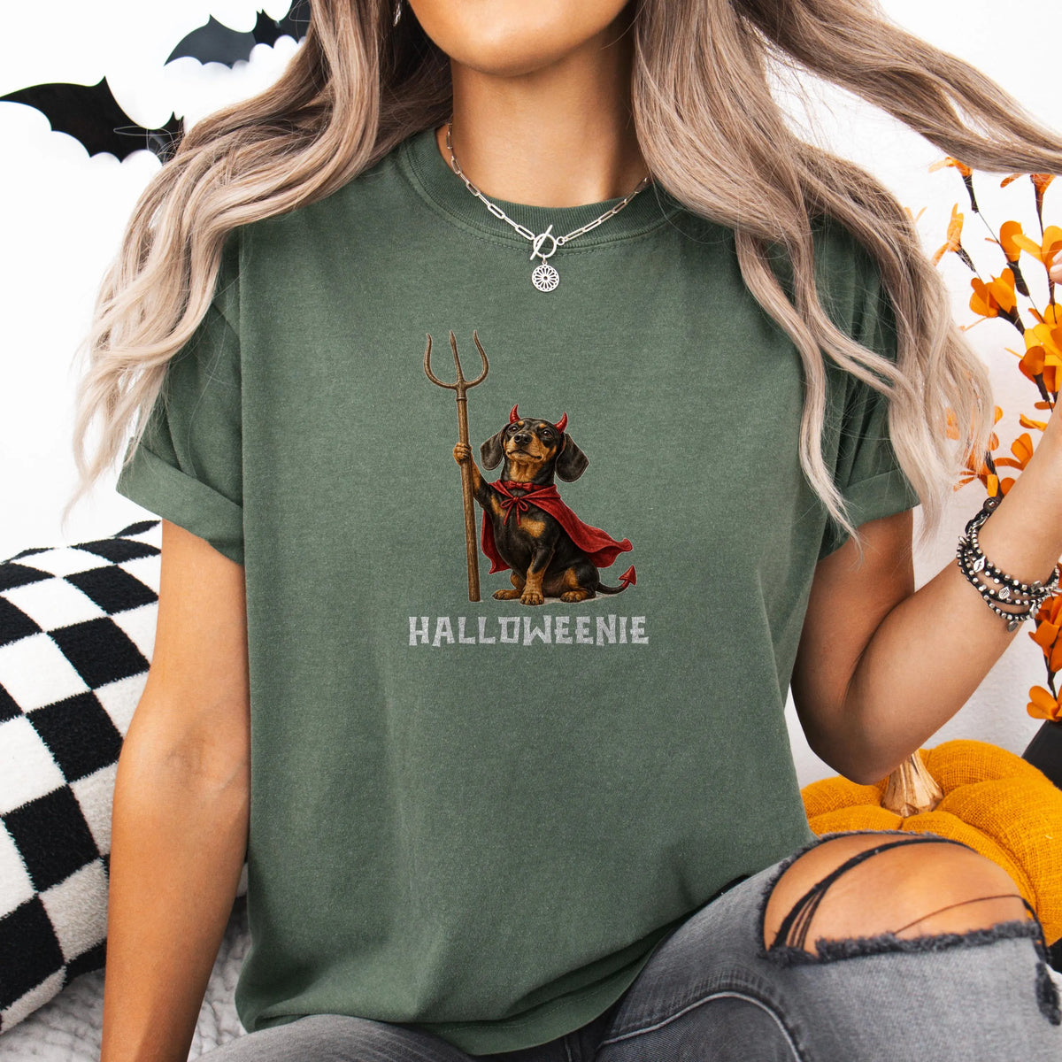 Devil Dachshund Halloween Shirt